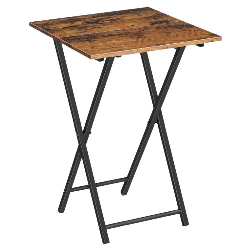 Folding Wooden TV Tray Table – Portable Snack and Side Table for Small Spaces