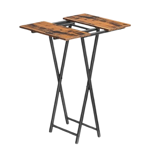 Folding Wooden TV Tray Table – Portable Snack and Side Table for Small Spaces